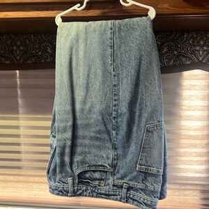 Size 10 stone wash denim jeans. Straight leg. Button down. Like new.